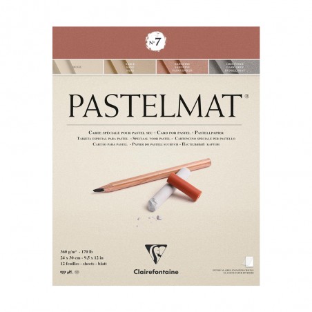 Blocco di Carta Pastelmat n°7 per Pastello, 12 fogli da 360gr. - Clairefontaine