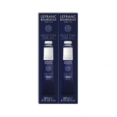 Colori ad Olio Fine, Set Bianco Titanio 2pz da 200ml. - Lefranc&Bourgeois