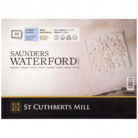 Carta per Acquerello Saunders Waterford 100%Cotone, Grana Fine 300gr. - St. Cuthberts Mill