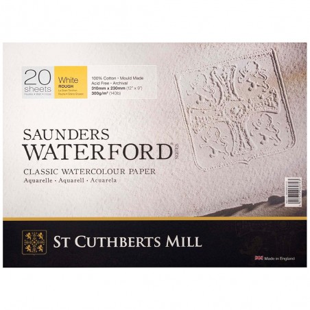 Carta per Acquerello Saunders Waterford 100%Cotone, Grana Ruvida 300gr. - St. Cuthberts Mill