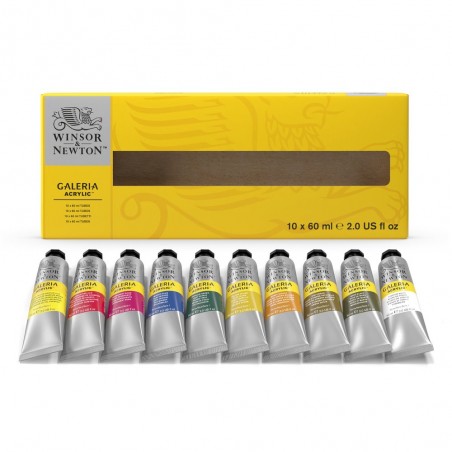 Acrilico Galeria, Set 10 Colori da 60ml. - Winsor&Newton