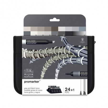 Pennarelli Promarker Set Toni Grigi 24 pz. - Winsor&Newton