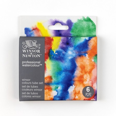 Acquerelli Professional Water Colour, Set 6 Colori Winsor da 5ml - Winsor&Newton