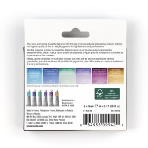 Acquerelli Professional Water Colour, Set 6 Colori Granulati da 5ml - Winsor&Newton