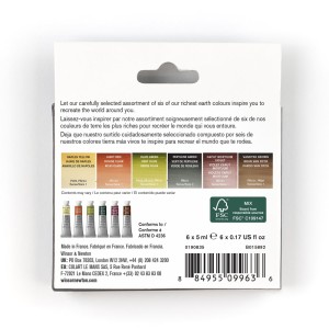 Acquerelli Professional Water Colour, Set 6 Colori della Terra da 5ml - Winsor&Newton