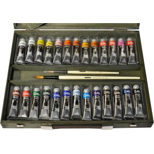 Cassetta in Legno Vintage Olio Classico, 26x20ml. - Maimeri