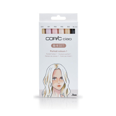 Pennarelli Copic Ciao, Set Toni Pelle 5+1