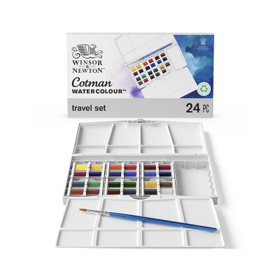 Acquerello Cotman Painting Plus - 24 Mezzi Godet - Winsor&Newton