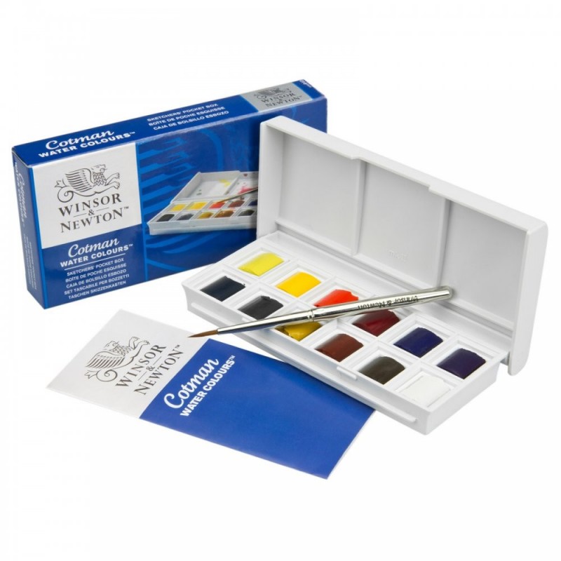 Set acquerelli Winsor & Newton COTMAN da 45 mezzi godet