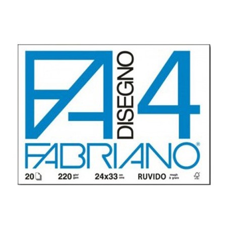 Blocco di Carta F4 - Ruvido 200gr. - 20 Fogli - Fabriano