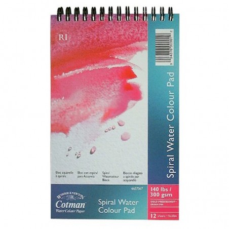 Blocco di Carta Cotman per Acquerello con Spirale - 12 Fogli - 300gr. - Winsor&Newton