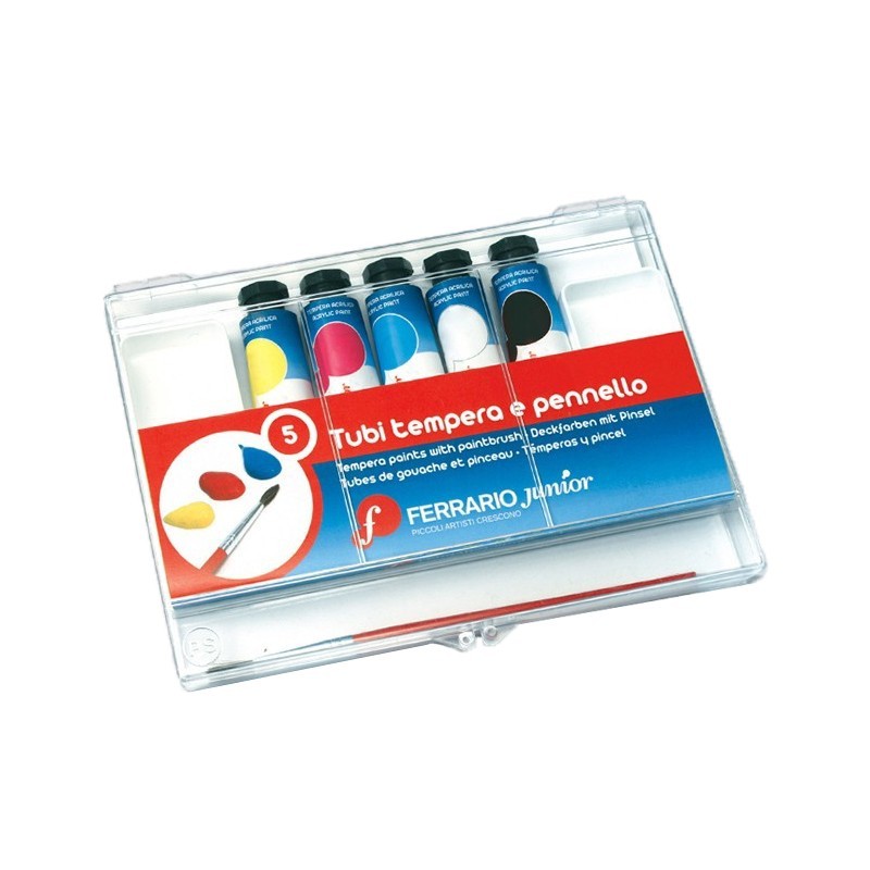 Tempera e Pennello - 5 tubi - Ferrario
