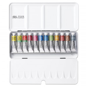 Acquerello Professional Water Colour Set Sketchers Box - 12 Tubi - Winsor&Newton
