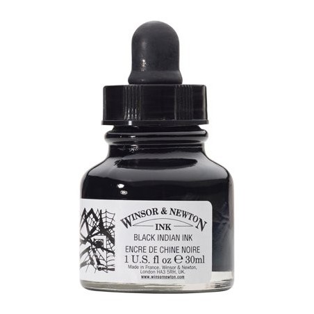 Inchiostro Drawing Ink 30ml. con Contagocce - Nero Indiano - Winsor&Newton