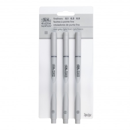 Penne Pigment Fineliner Cool Grey - Set 3pz. - Winsor&Newton