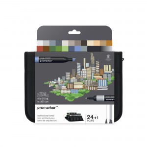 Pennarelli Promarker - Astuccio Architettura 24pz. - Winsor&Newton