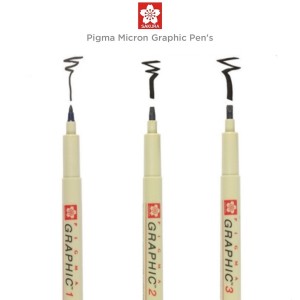 Penne Pigma Graphic Nero - 2mm - Sakura