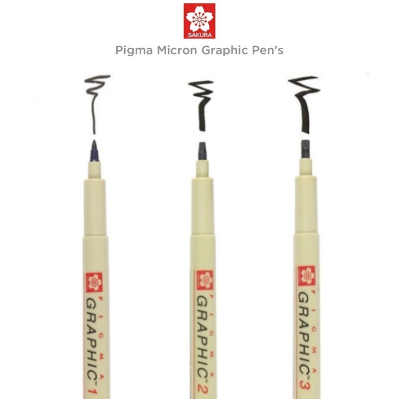 Penne Pigma Graphic Nero - 2mm - Sakura