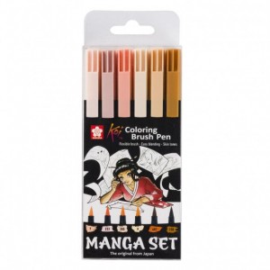 Pennarelli Koi Coloring Brush Set Manga - Sakura