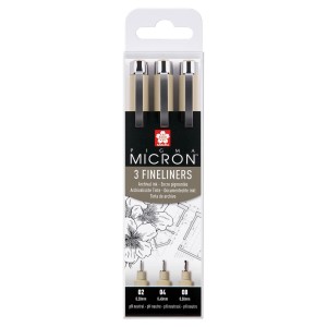 Penne Pigma Micron Nero Set 3pz. (02+04+08) - Sakura
