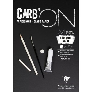 Blocco di Carta Carbon - A4 20 Fogli Neri 120gr. - Clairefontaine