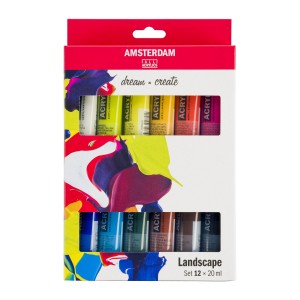 Colori Acrilici Amsterdam Set Paesaggi 12x20ml. - Royal Talens