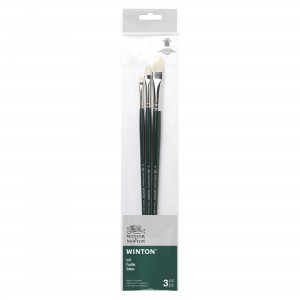 Pennelli Winton in Punta Piatto Corto Set 3 pz. - Winsor&Newton