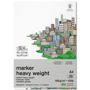 Blocco di Carta per Marker Bleedproof - 25 Fogli 160gr.