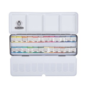 Confezione in Metallo Acquerelli Horadam da 24pz.