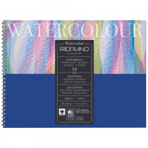 Blocco di Carta Spiralato Watercolour Grana Fine 300gr. - 12 Fogli