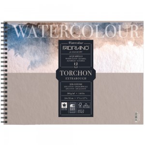 Blocco di Carta Spiralato Watercolour Torchon Grana Grossa 300gr. - 12 Fogli