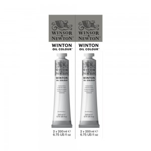 Colori ad Olio Winton - Set Bianco di Titanio 2 tubi da 200ml.