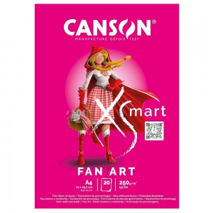 Blocco Canson XSmart Fan Art , per Illustrazioni - A4 250gr.