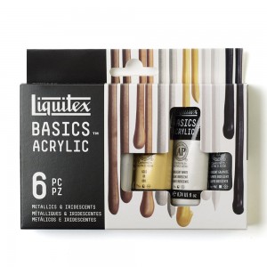 Acrilici Basics, Set Metallici e Iridescenti - Liquitex