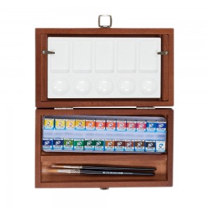 Acquerello Van Gogh, Cassetta in Legno da 24 Mezzi Godet - Royal Talens