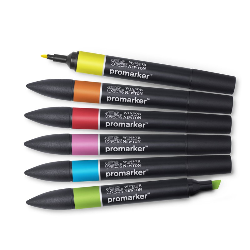 Pennarelli Promarker 6 Toni Vibranti - 6 colori - Winsor&Newton