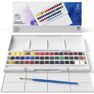 Acquerello Cotman Set Studio, 45 Mezzi Godet - Winsor&Newton