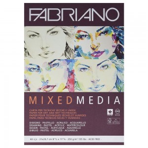Blocco di Carta Mixed Media per Tecniche Miste, 250gr. - Fabriano