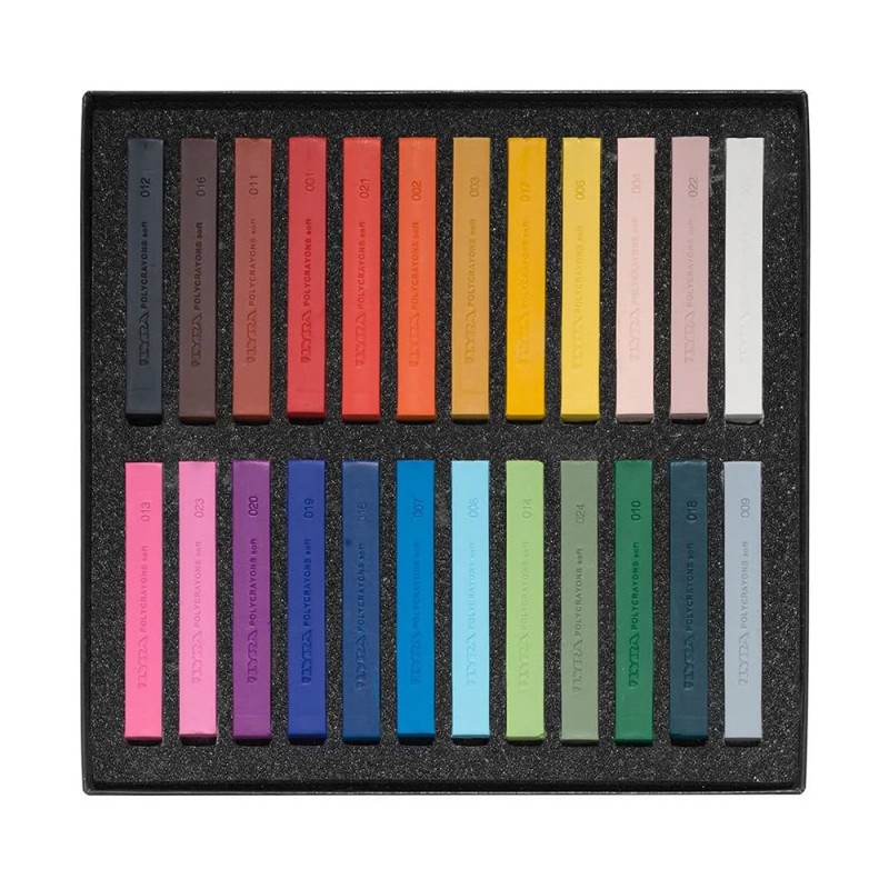 Gessetti Polycrayons Soft, Set 24pz. - Lyra